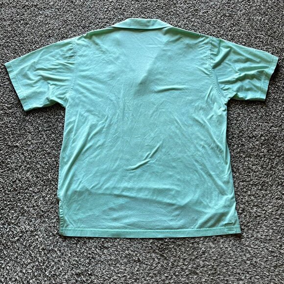 Y2K 2009 Peter Millar Golf Polo, Mint Green Mens Medium Breathable Polo - Picture 4 of 6